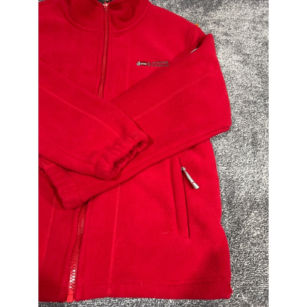 Outdoor Norway Torleon Men 086 Full Zip Fleece Jacket Red Large Expedition Team - Picture 7 of 16